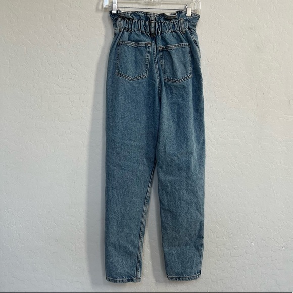New TOPSHOP Women's Topshop Paperbag High Waist Mom Jeans size 25 - Picture 5 of 10
